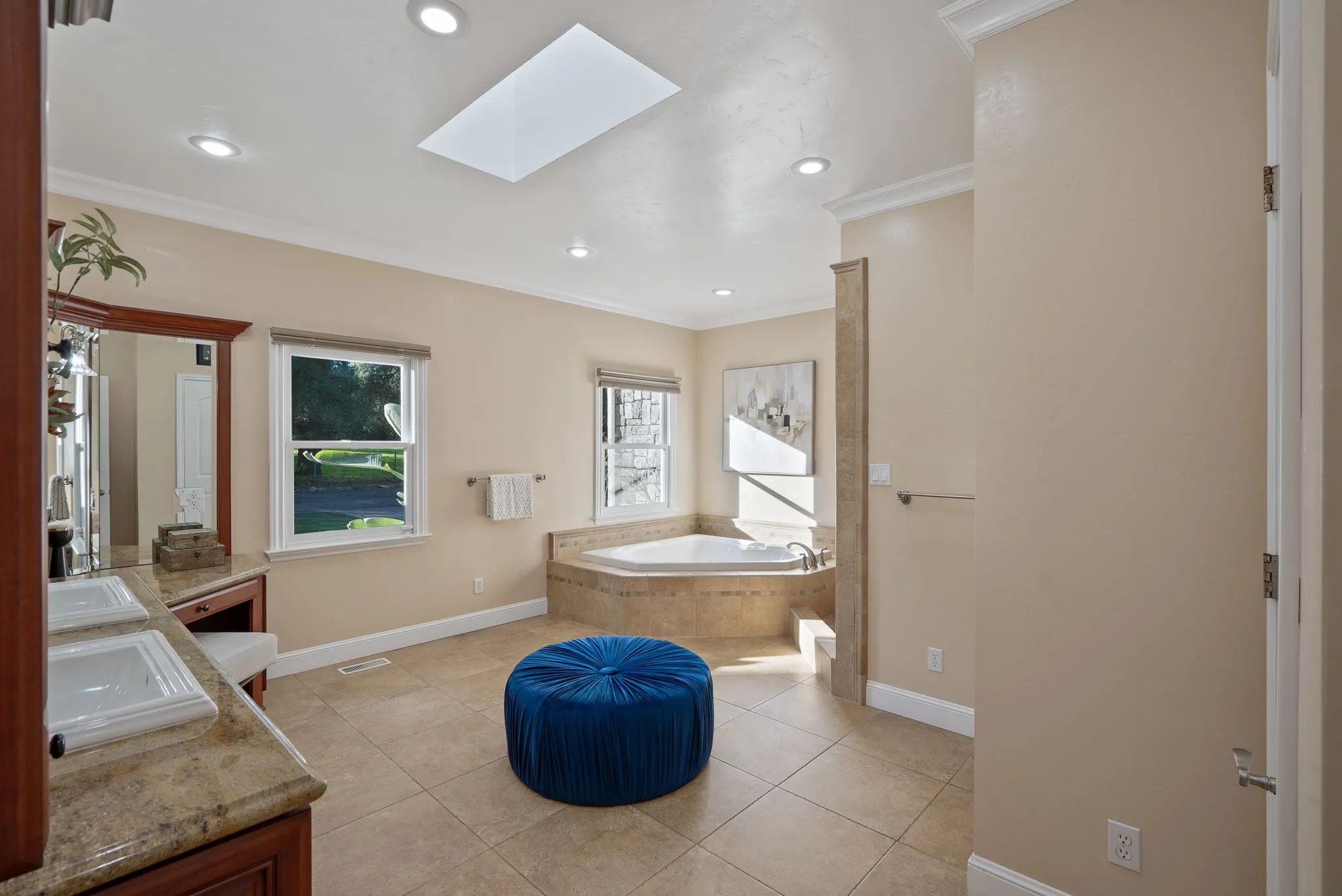 Updated bathroom with tub and tile in Concord, CA remodel.