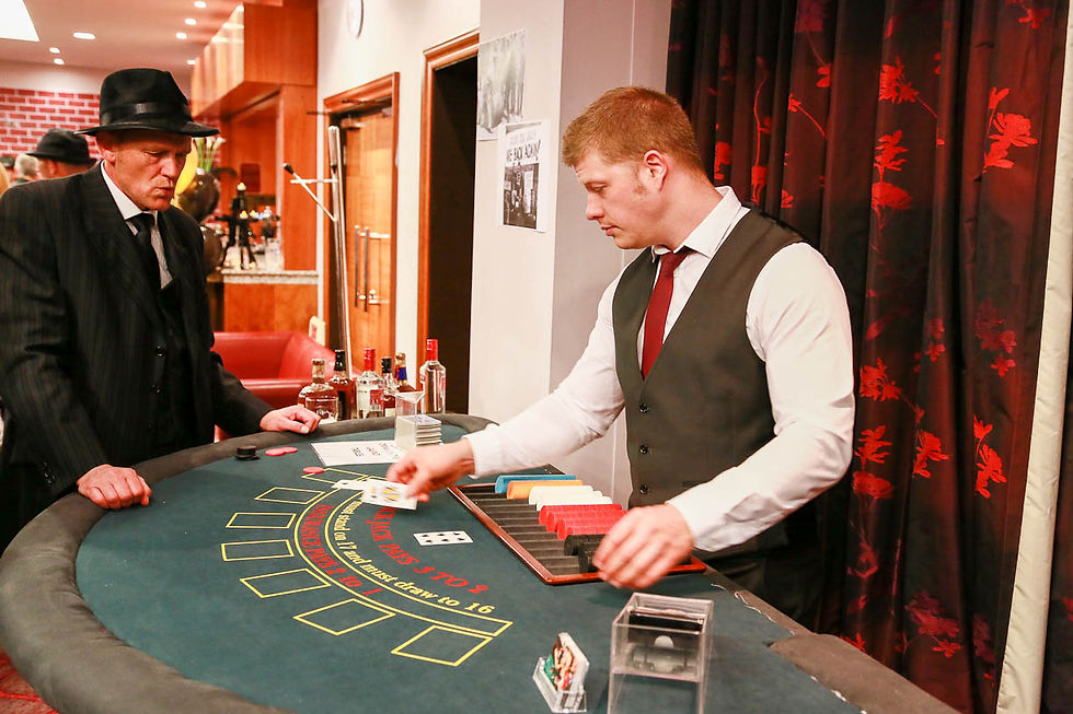 Cambridge Wedding fun casino hire
