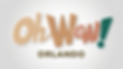 un logo que diga ¡OH Wow! Orlando y que esté asociado a la diversión de parques temáticos
