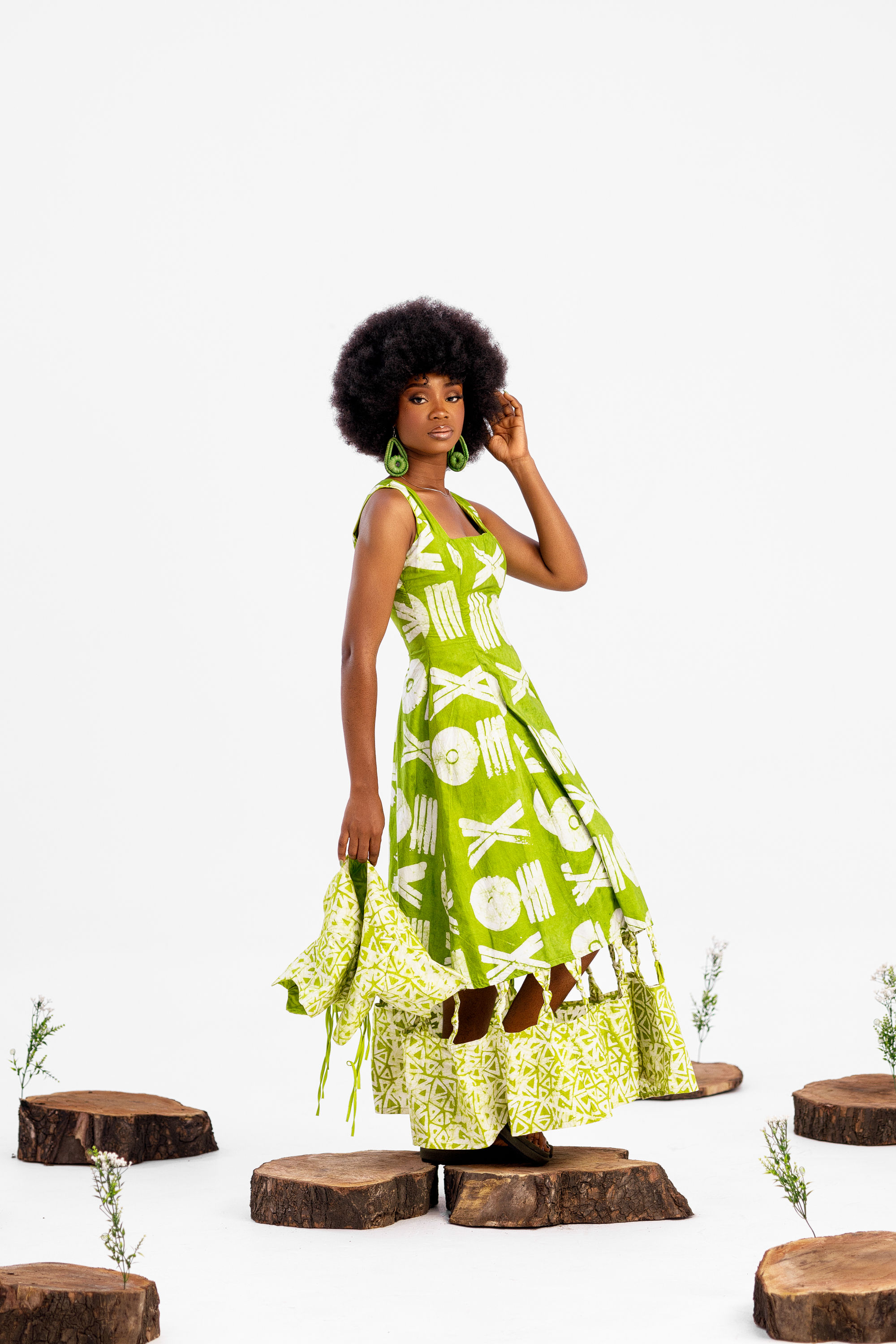 Donna Women’s Sleeveless Adire Dress & Bolero Set: Authentic Style and Elegance