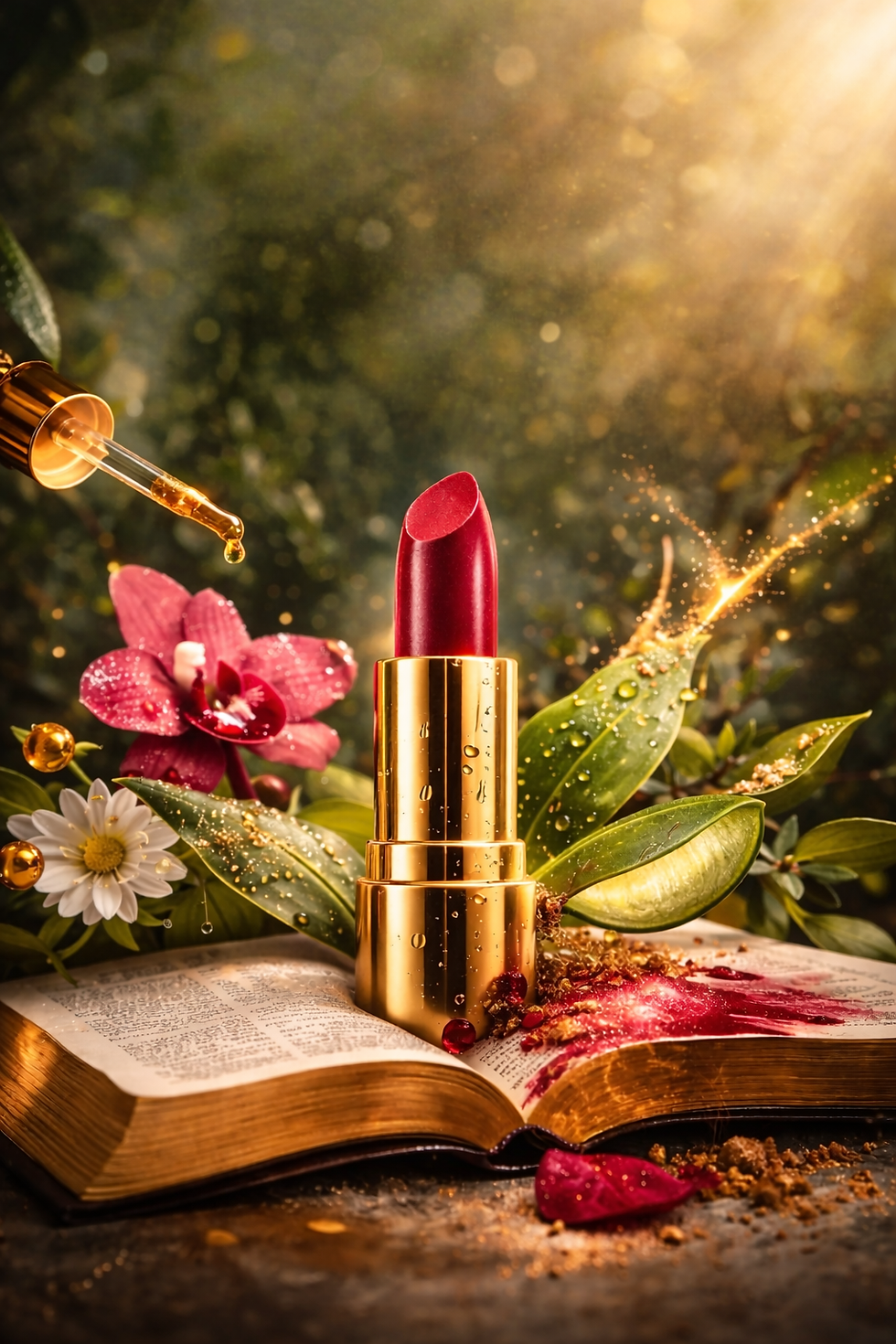Luxurious red lipstick and botanicals.png