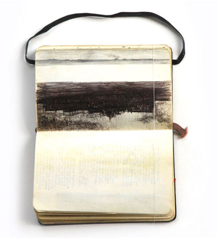 Light pencil drawing of the horizon.