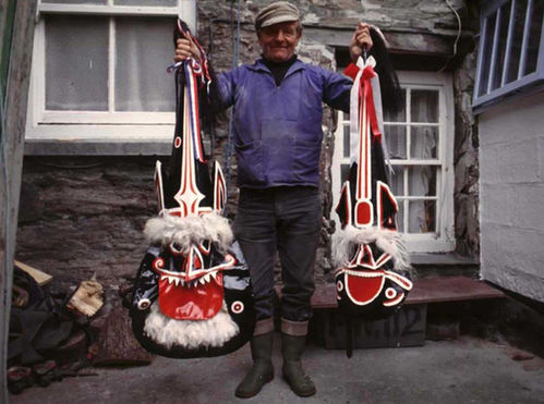 Man holding two masks.