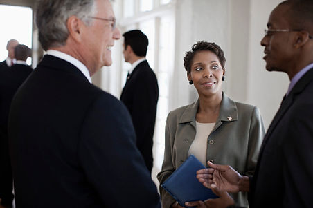 A17. Staff speaking during an event.