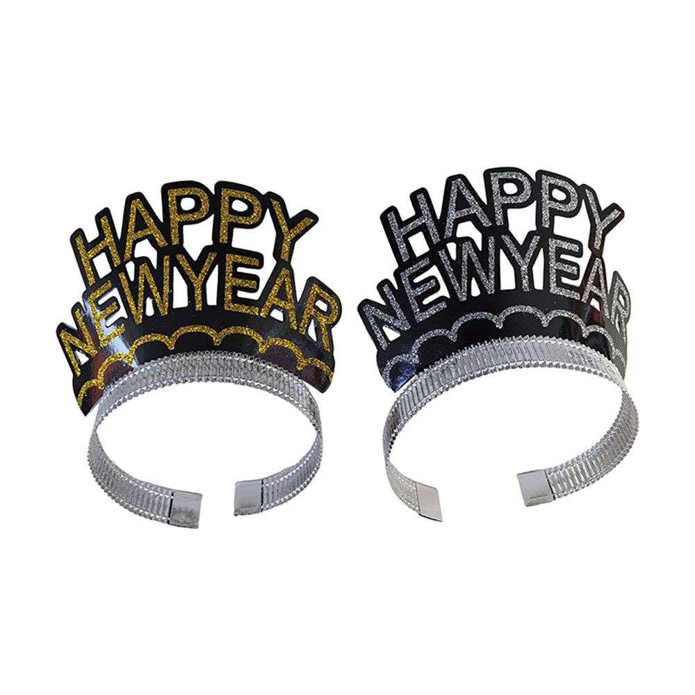 Happy New Year Paper Headband Crown (6pk)