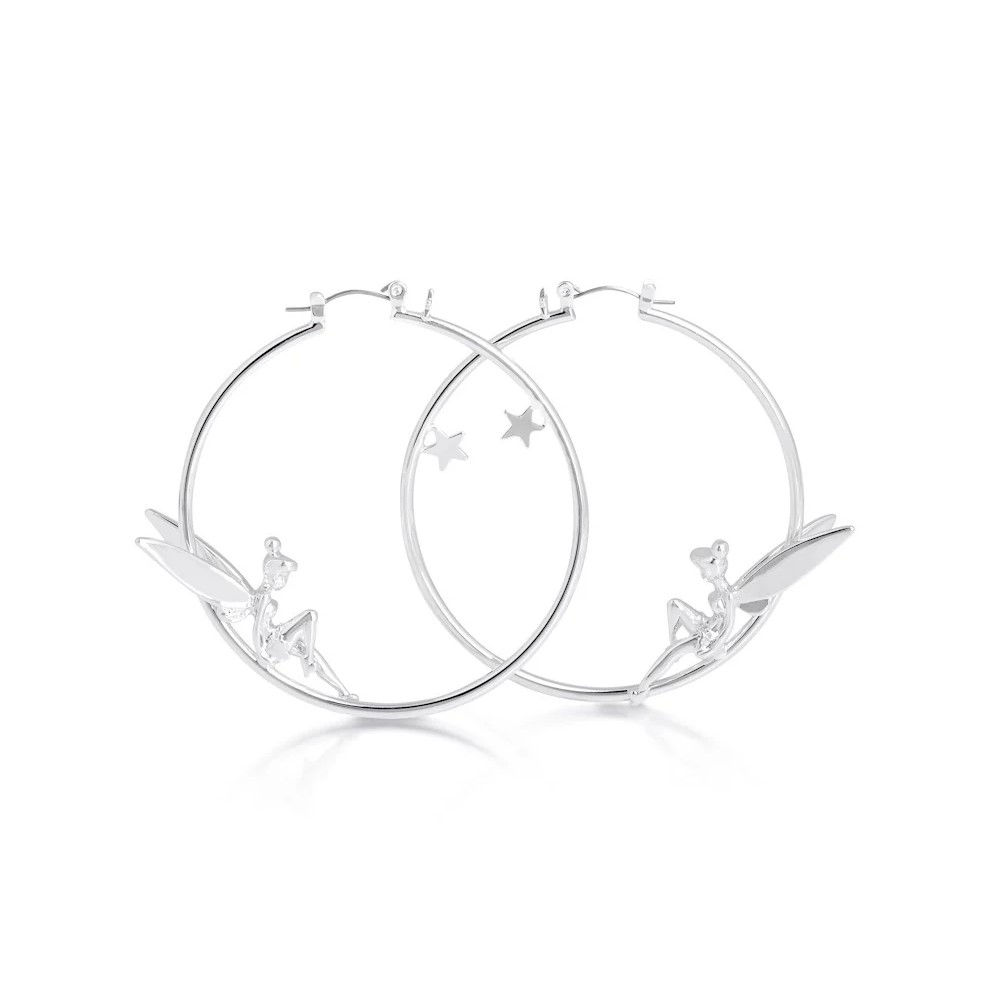 Disney Couture Kingdom - Tinker Bell Hoop Earrings Silver