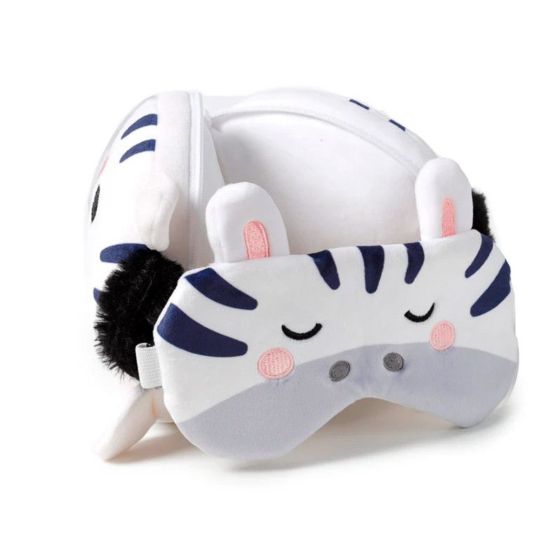 Thumbnail: Relaxeazzz Bali the Zebra Travel Pillow Set – 2-in-1