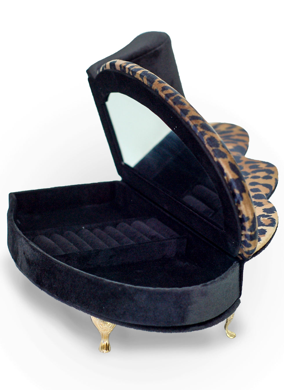 Thumbnail: Animal Velvet Chaise Jewel Box w/ Mirror