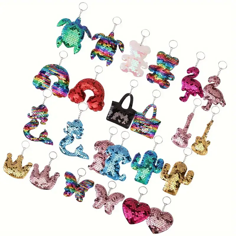 Thumbnail: Assorted Sequin Flip Keyrings