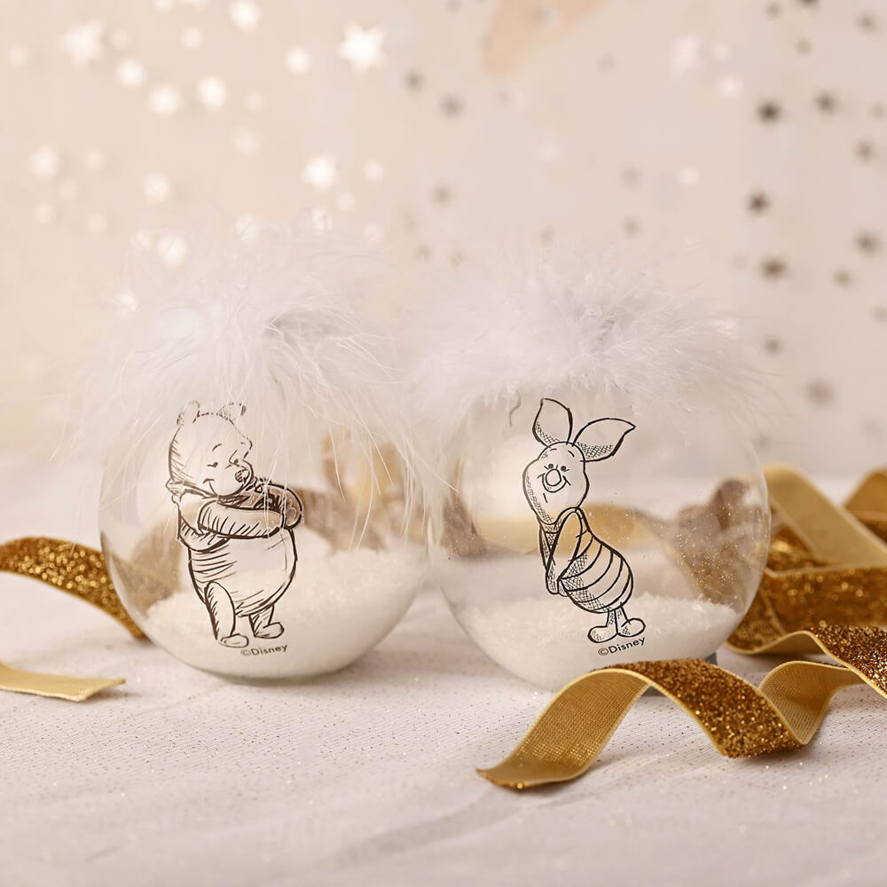 Disney Christmas Baubles Winnie the Pooh & Piglet