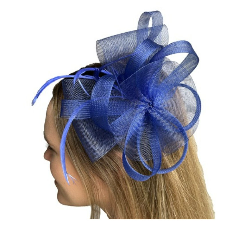 Emma Blue Fascinator Clip