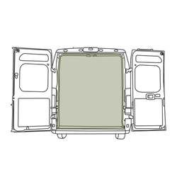 Sprinter van rear door storage
