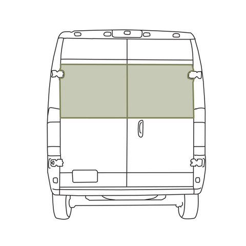 Rear van window diagram