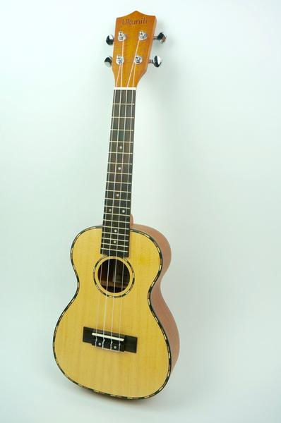 Thumbnail: Ukunili Ukulele Concert 23' Solid Top Spruce Wood 2471S ( Tri Wooden binding)