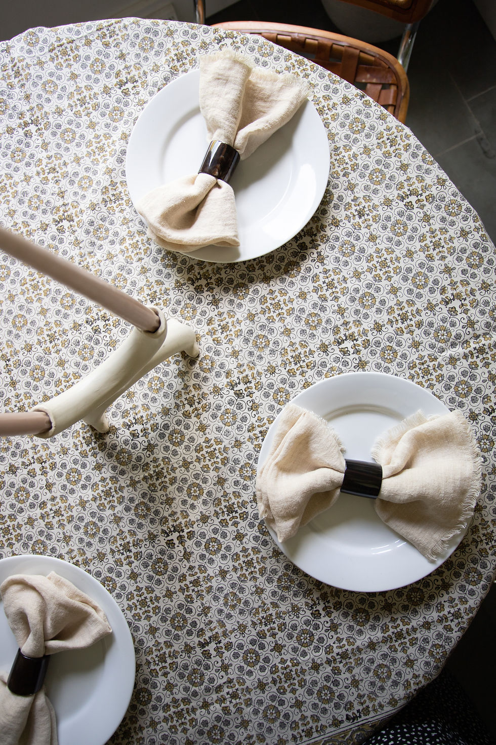 Thumbnail: Lily Block Print Tablecloth