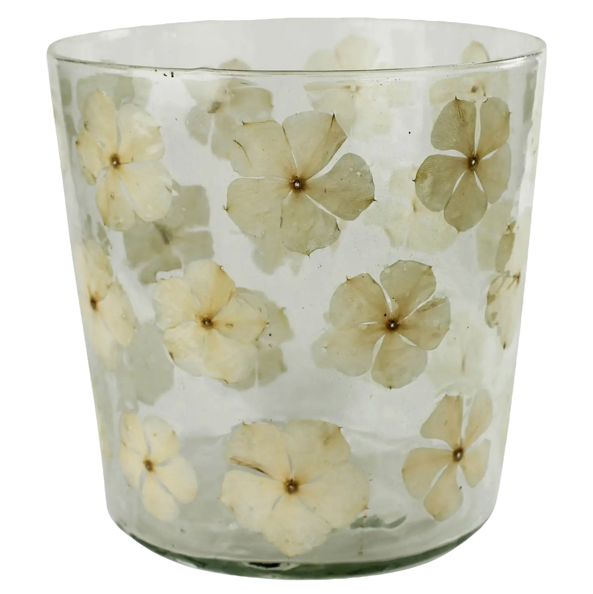 Floral Hurricane Glass - Medium