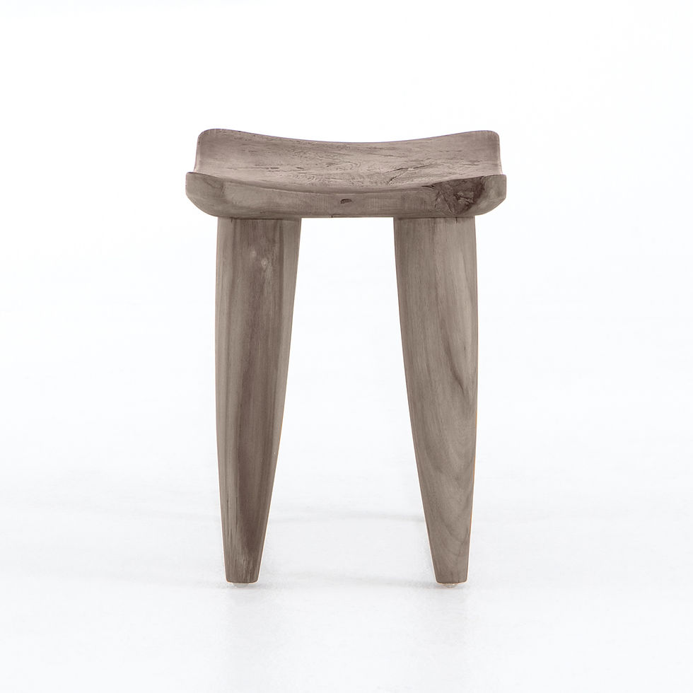 Thumbnail: Amadi Outdoor Stool - Gray Teak