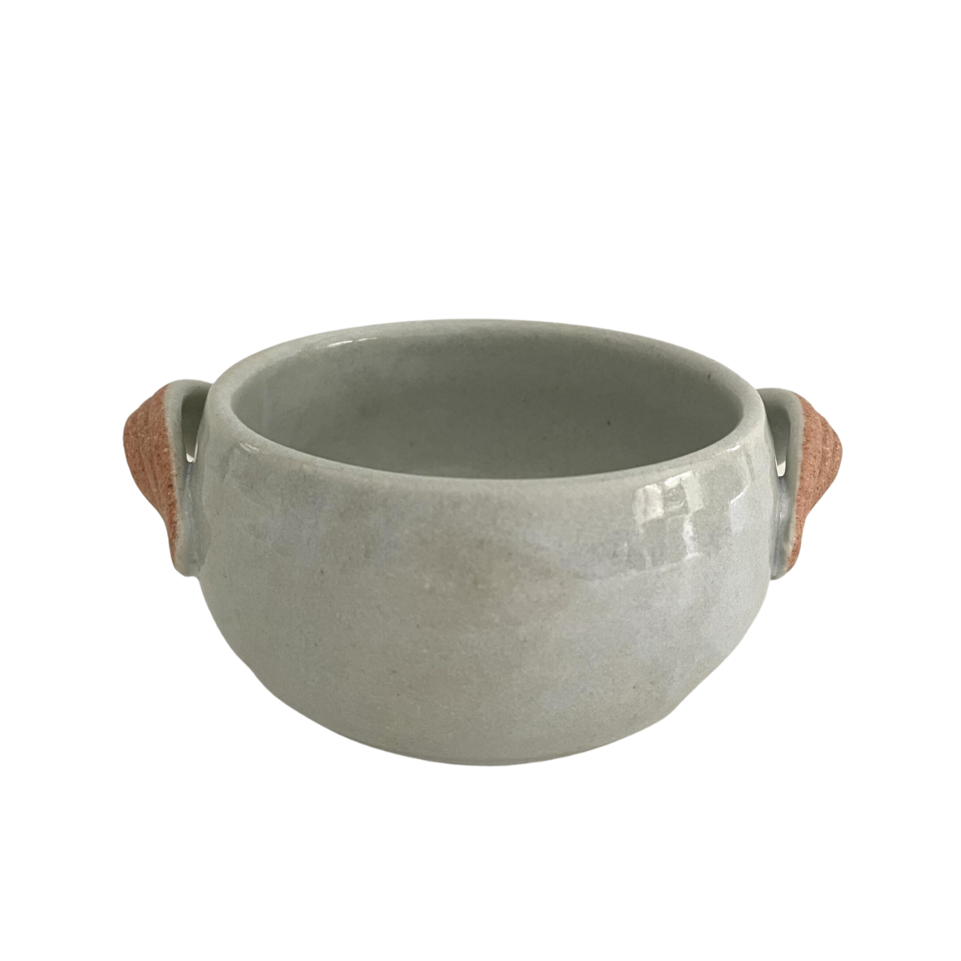 Handmade Soup Bowl - Tan Handles