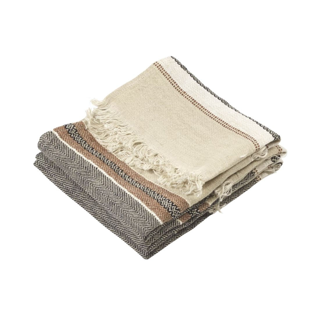 The Belgian Towel Small Fouta - Beeswax Stripe