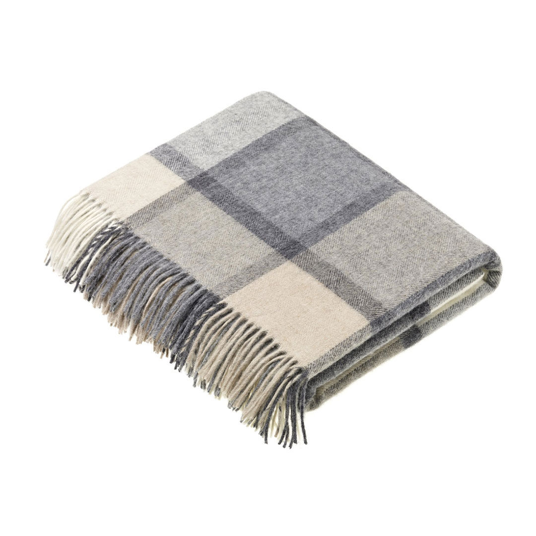 Grey Windowpane Throw