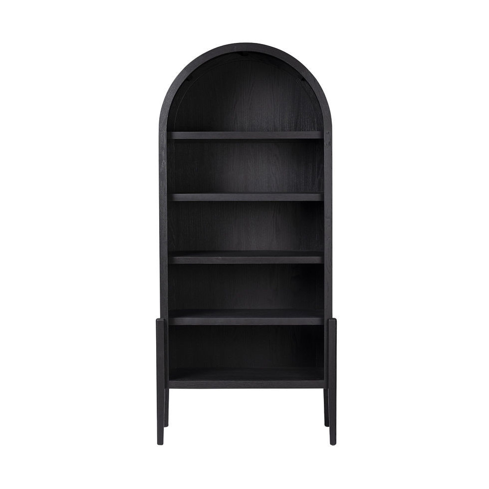 Thumbnail: Marceline Bookcase - Matte Black with Black Shelves