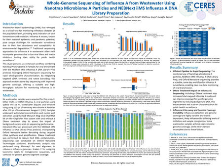 Whole-Genome Sequencing of Influenza A from Wastewater Using Nanotrap Microbiome A Particles and NEBNext iiMS Influenza A DNA Library Preparation