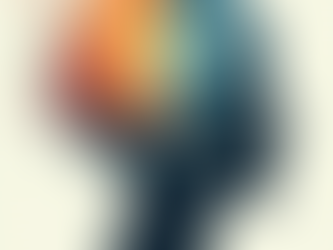 An silhouette of a person's head