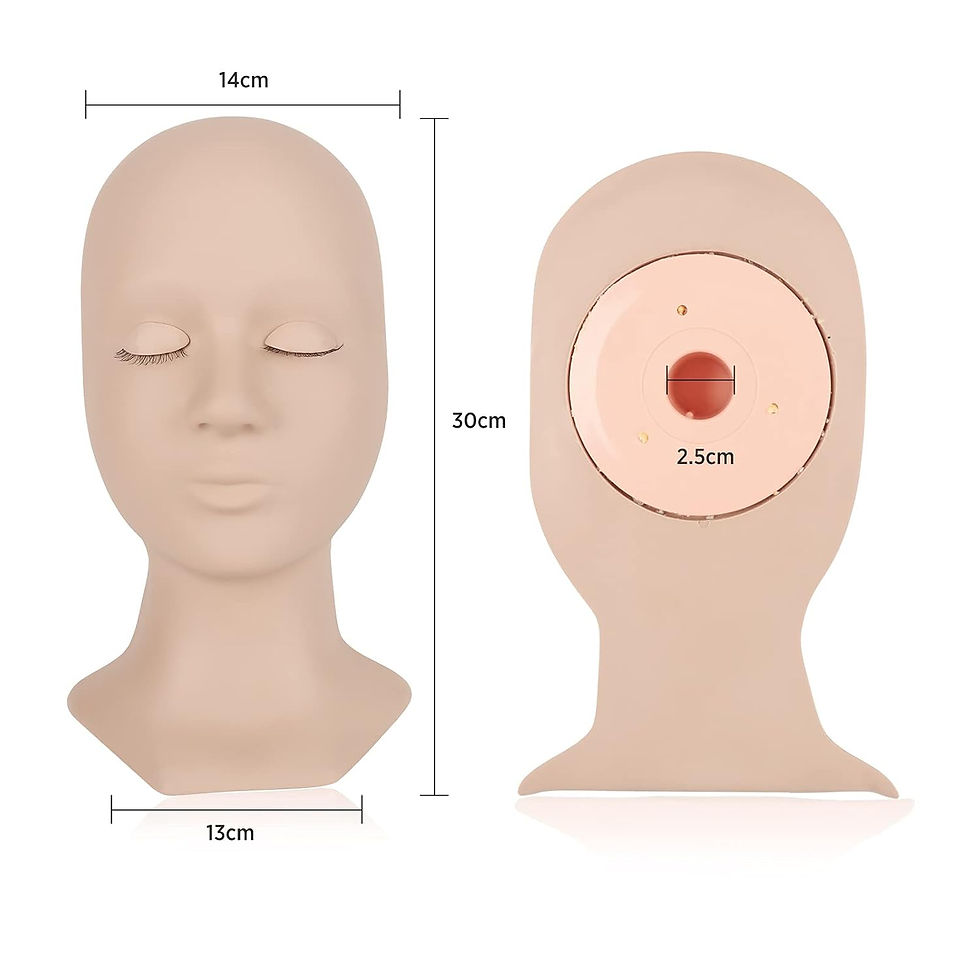 Thumbnail: Lash Mannequin Head , with 4 Pairs Replaced Eyelids Practice, Makeup Soft-Touch