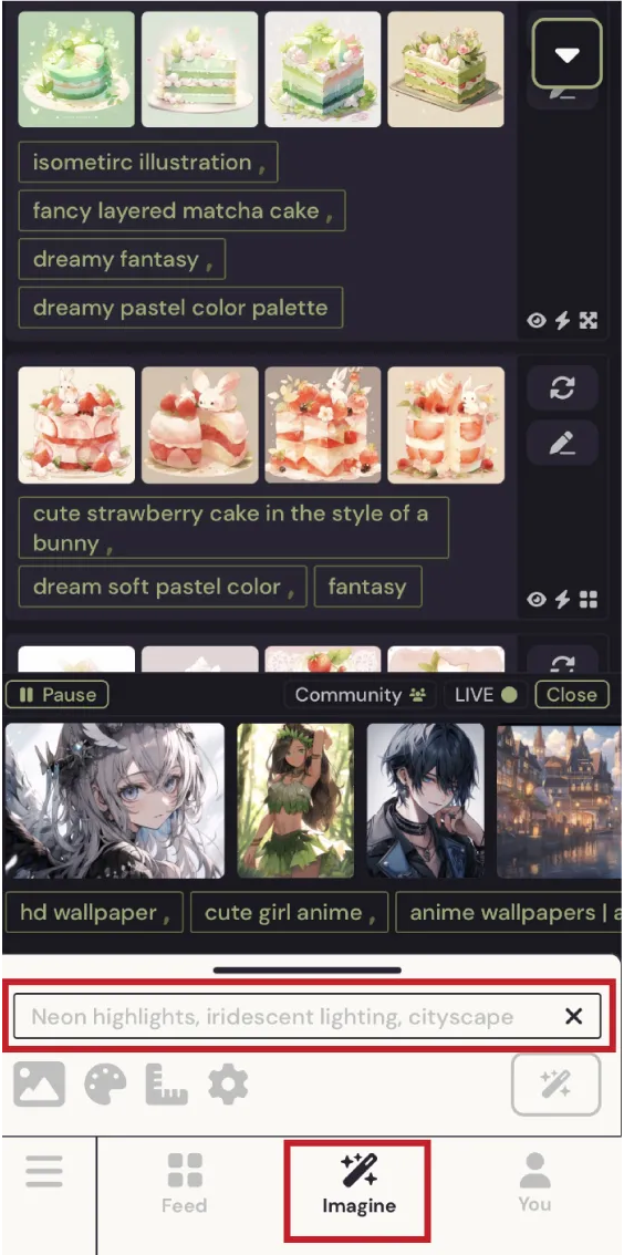 Create image with Niji App