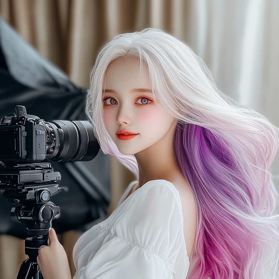 Beautiful girl taking video