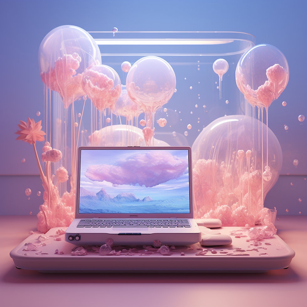 Translucent dreamy computer