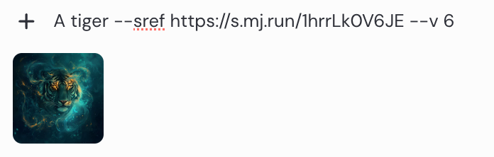 Text prompt + Image prompt on Midjourney website