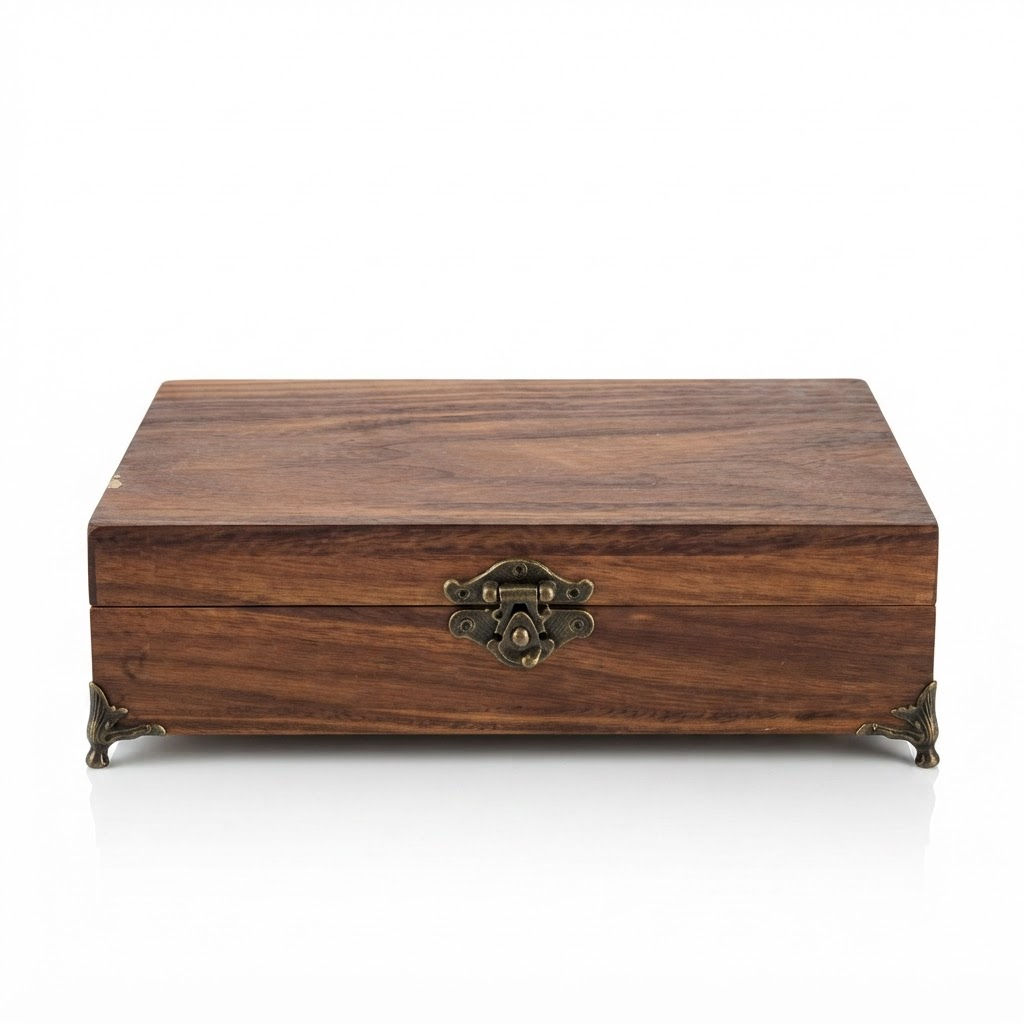 Rustic Heirloom Wooden Keepsake Box
