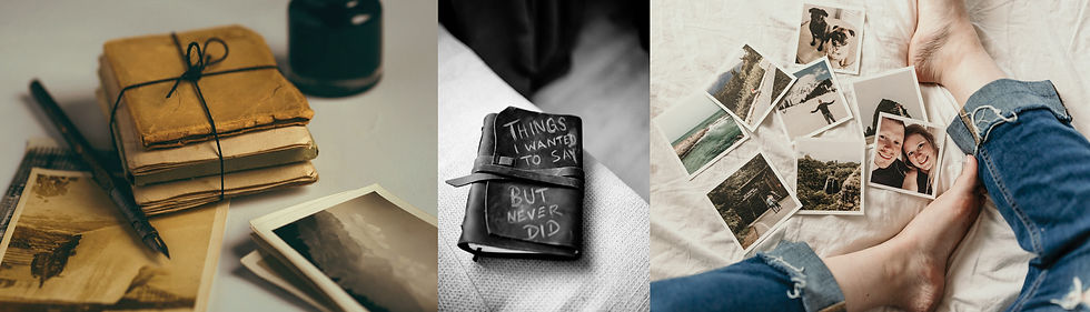 photo collage of rustic vintage elements