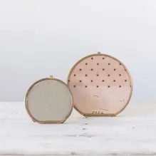 Round Brass & Glass Photo Frame