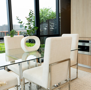 Beautifully staged dining room setup ready for home sale