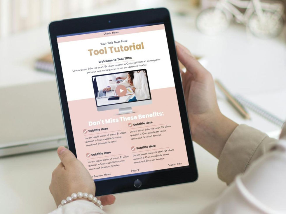 editable section page for onboarding packet