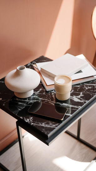 upscale feminine office set up