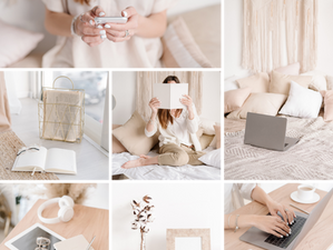 Light Neutral Workspace Stock Photos