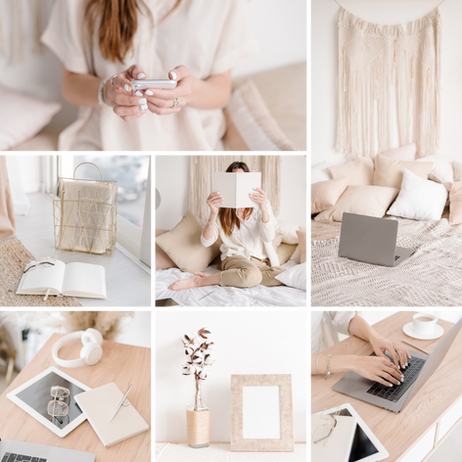 Light Neutral Workspace Stock Photos