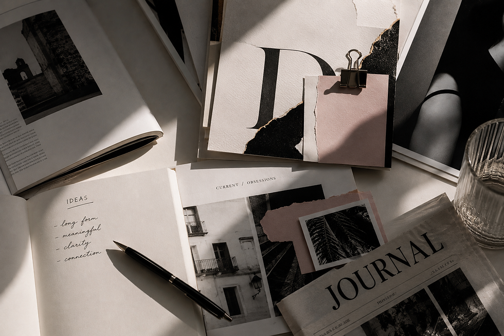 Editorial workspace with creative clippings.png