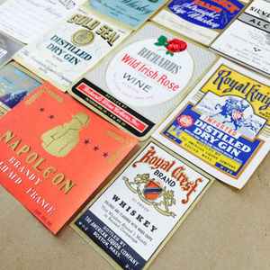 Vintage Alcohol Advertisement Wine And Liquor Bottle Labels