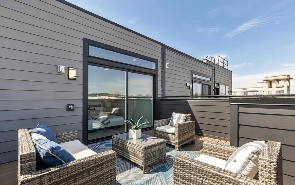 outdoor patio seating area