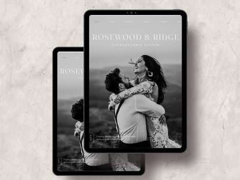 Elevate Your Event Planning Business with the NEW "Rosewood & Ridge" WIX Studio Template