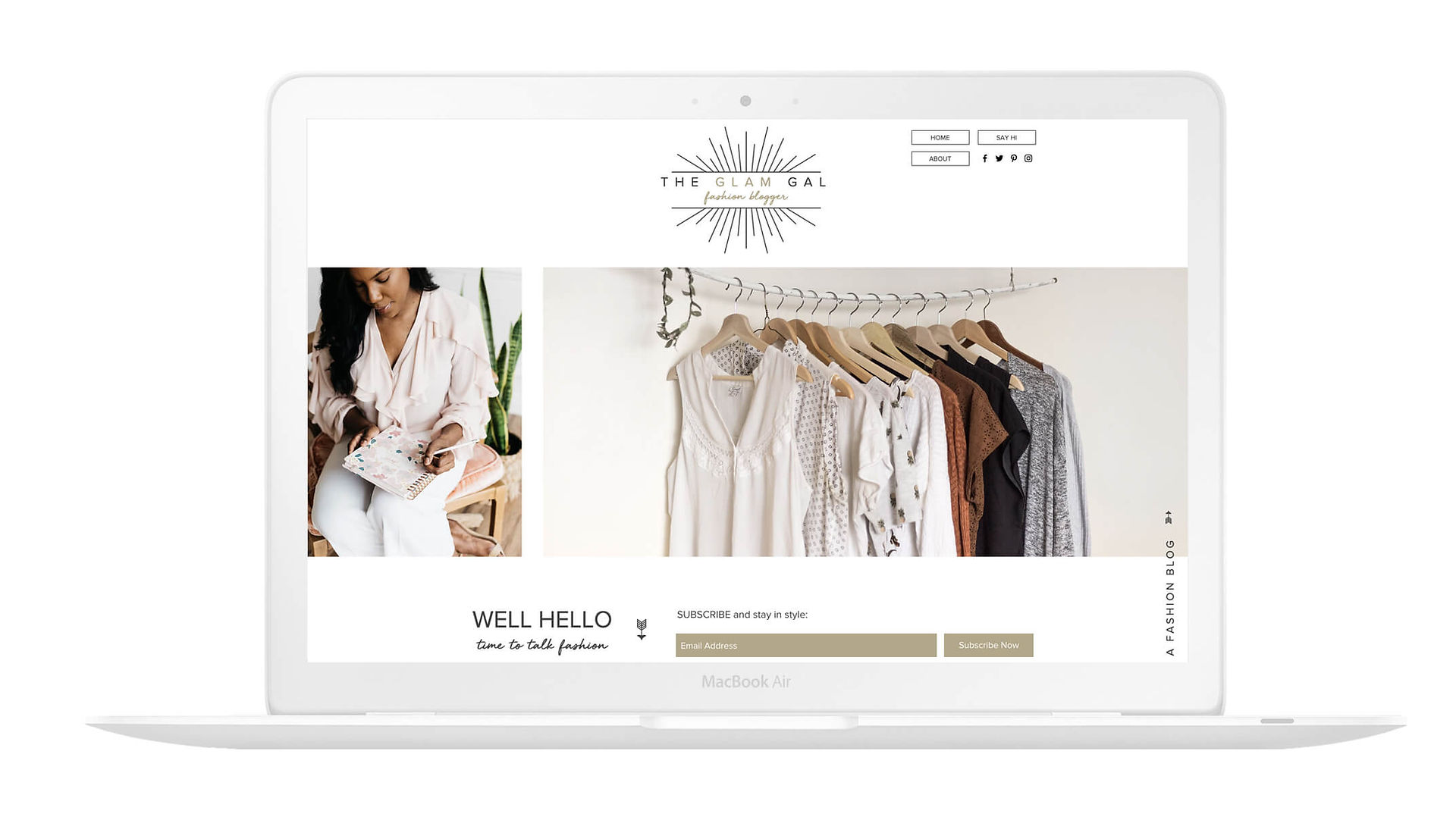 Fashion blog web design template