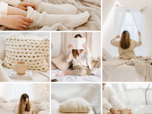 Cream Cozy Stock Photo Collection