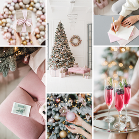 Blushing Holiday Styled Stock Photo Collection