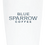Thumbnail: blue sparrow text logo on white water bottle