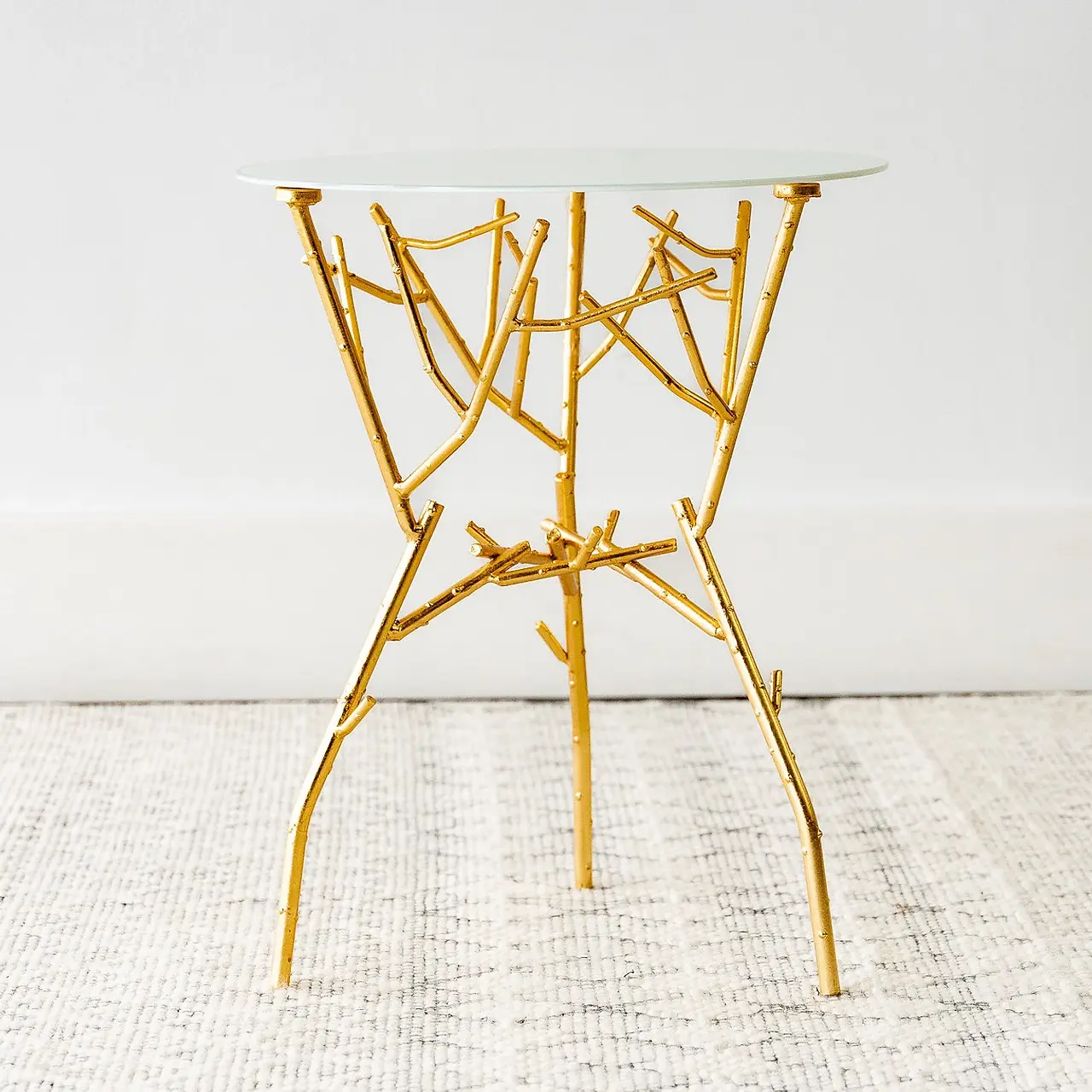 gold side table