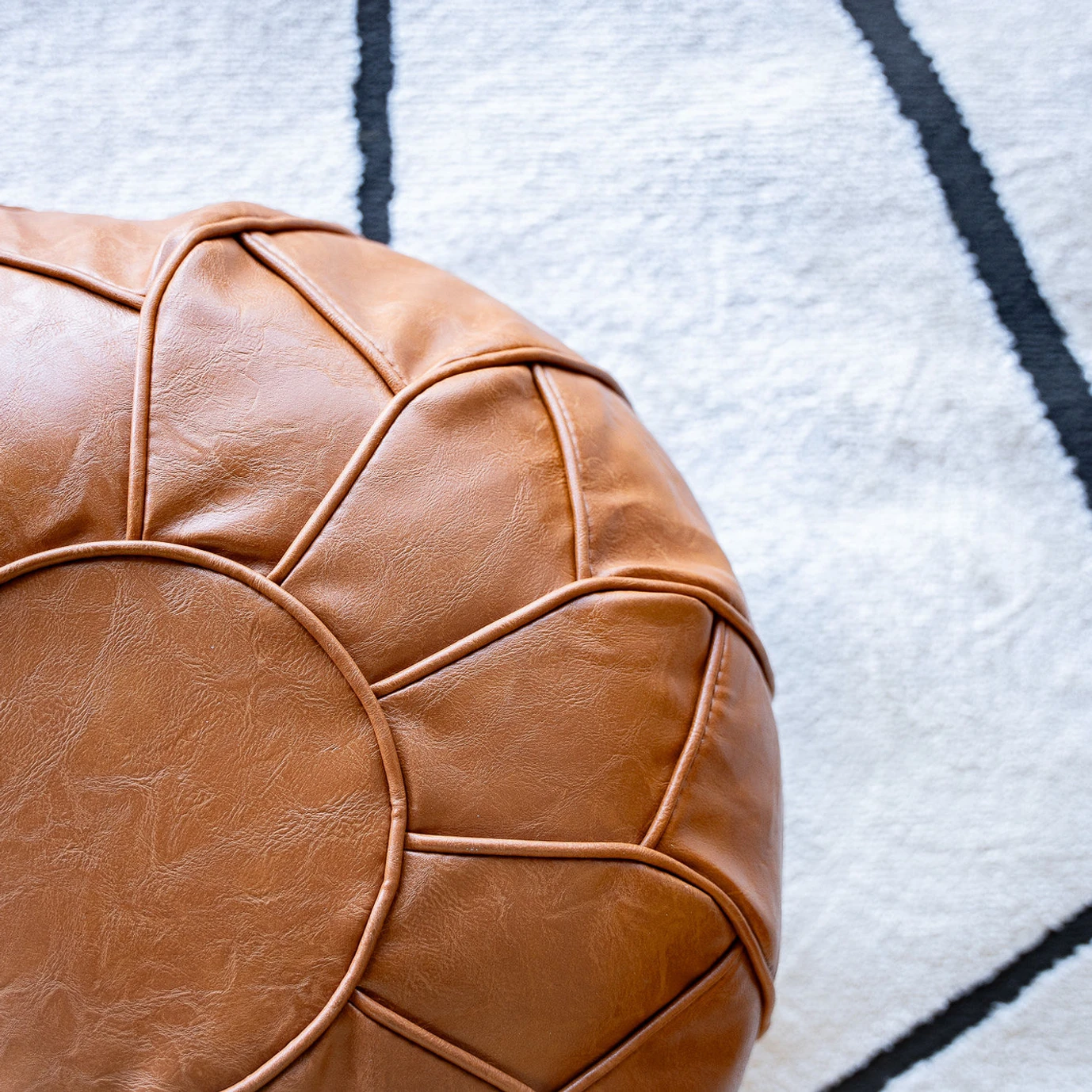 Morocco Leather Poufs